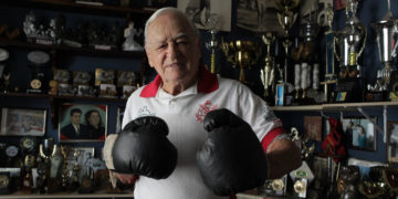 O campineiro Hugues Jorge, de 96 anos: quase 80 anos dedicados ao esporte. Fotos: Leandro Ferreira/Hora Campinas