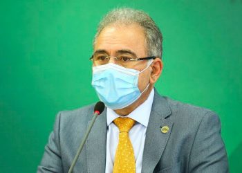 O ministro da Saúde, Marcelo Queiroga durante anúncio de medidas contra a Covid-19: Marcelo Camargo/ Agência Brasil