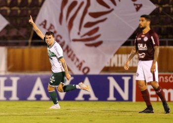 Andrigo comemora o gol de empate em cima da Ferroviária. Thomaz Marostegan/Guarani FC