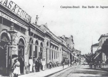 A Rua Barão de Jaguara, uma das mais tradicionais do Centro de Campinas, em foto de época