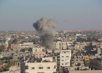 Prédio em Gaza atingido por ataque israelense em conflito anterior: Israel alegou que o edifício também era usado pelo grupo militante islâmico Hamas Imagem: Fotos Públicas