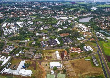 Vista aérea do campus da Universidade Estadual de Campinas: pesquisa  Foto: Divulgação