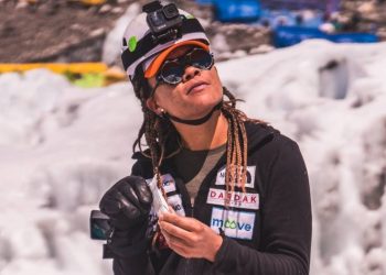 A montanhista campineira e torcedora da Ponte Preta Aretha Duarte, de 37 anos, fez história. Foto: Divulgação