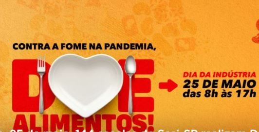 No Dia da Indústria, escolas Sesi têm drive-thru para arrecadar alimentos