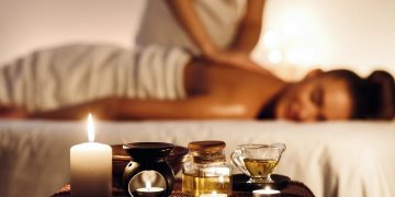 Massagem com gotas de bem-estar