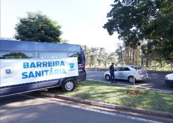 Barreira sanitária instalada em Campinas: tentativa de reduzir a circulação do vírus da Covid-19. Foto: Divulgação \ PMC
