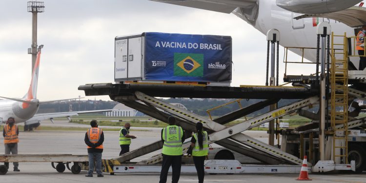 Carregamento vindo da China, desembarca em Guarulhos nesta sábado à tarde. Foto: Divulgação