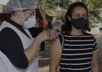 Posto de vacinação contra a Cobid-19 em Jaguariúna. Foto: Divulgação