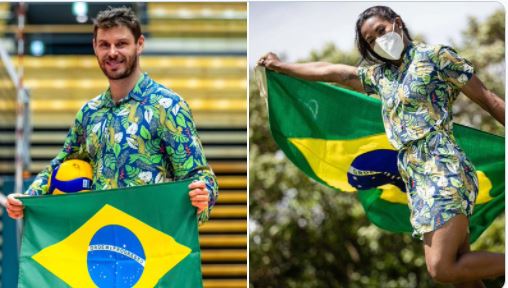 Bruninho e Katleyn terão a responsabilidade e o privilégio de conduzirem a Bandeira do Brasil na abertura dos Jogos Olímpicos Fotos: COB/Divulgação