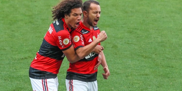 Comemoração do Flamengo. Foto: CBF