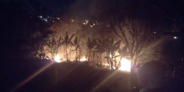 Incêndio na Fazenda Roseiras teria começado por volta das 20h. Foto: Reprodução/Redes sociais