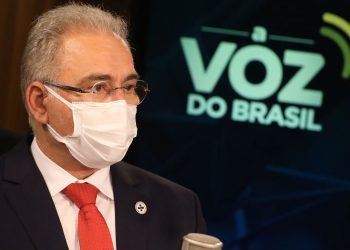 O ministro da Saúde, Marcelo Queiroga, participa do programa A Voz do Brasil Foto: Valter Campanato/Agência Brasil