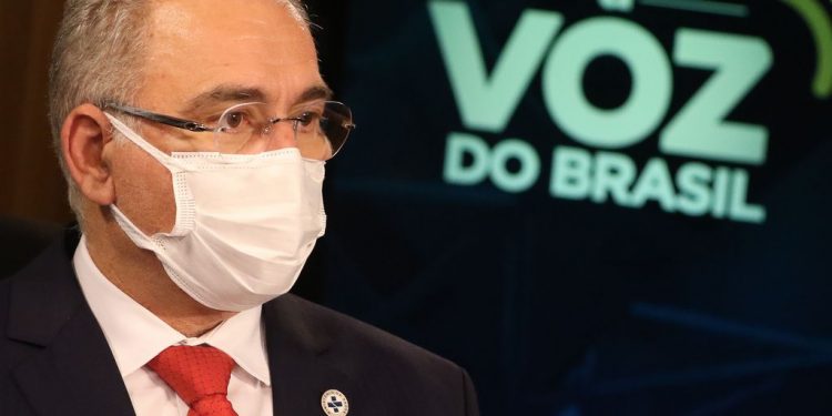 O ministro da Saúde, Marcelo Queiroga, participa do programa A Voz do Brasil Foto: Valter Campanato/Agência Brasil