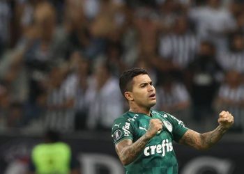 Dudu marcou no primeiro tempo, abrindo o placar para o líder Verdão  Foto: Cesar Greco/ Palmeiras/Divulgação