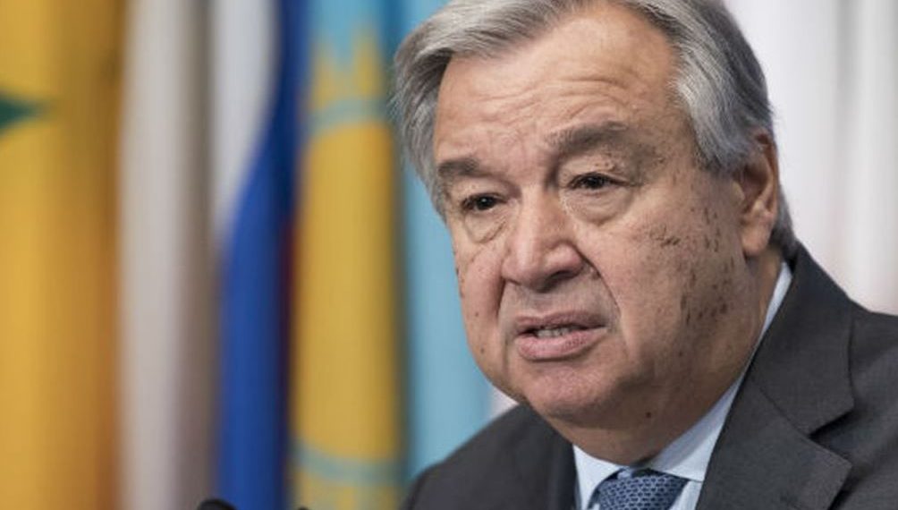 António Guterres, secretário-geral da Organização das Nações Unidas: transporte de cereais também vai alimentar o povo ucraniano  Foto: Mark Garten/ONU
