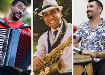Os três músicos que vão participar: Luccas Soares, Romulo Oliveira e Leo Pelegrin - Foto: Divulgação