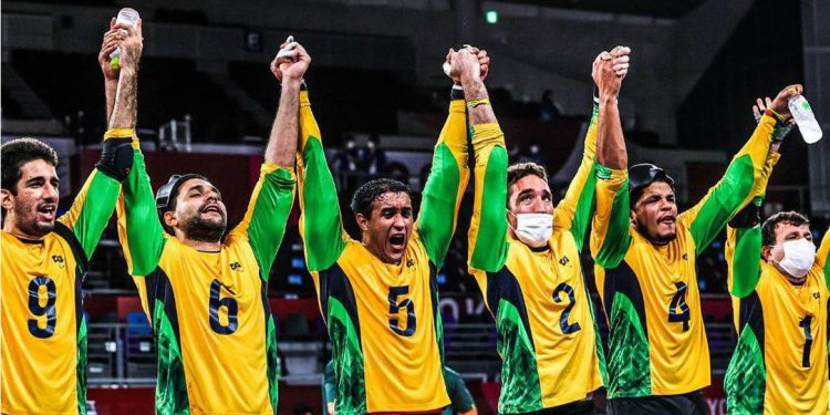 Seleção brasileira masculina de goalball conquista medalha de ouro inédita - Foto: Reprodução Twitter/CPB