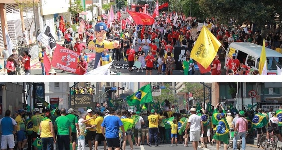 Manifestações contra a favor do governo, realizadas neste 7 de setembro em Campinas. Fotos: Leandro Ferreira / Hora Campinas