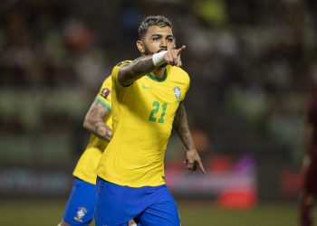 Gabigol marcou um dos gols do Brasil contra a Venezuela. Foto: Lucas Figueiredo/CBF
