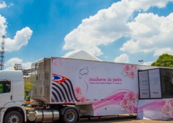 Carreta ficará na Praça da Juventude até 30 de outubro para realização de mamografias gratuitamente - Foto: Edson Lopes Jr/Divulgação