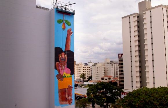 Pintura está na lateral do prédio Dona Othilia, no Centro de Campinas - Foto: Divulgação