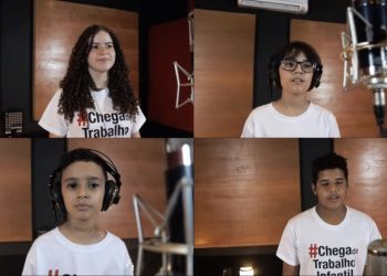 alunos, professores e colaboradores do Instituto Anelo participaram da gravação - Foto: Divulgação