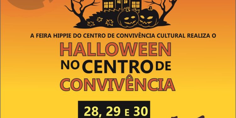 Cartaz da festa pelo Dia das Bruxas, no Convivência. Foto: Divulgação