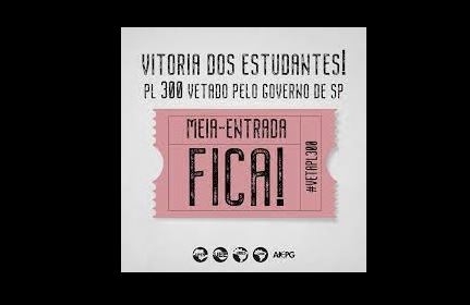 Governador em exercício veta meia-entrada para cinema, shows e esportes