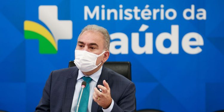 O Ministro da Saúde, Marcelo Queiroga: casos de contaminação com a variante Ômicron estão quase em fase de extinção, segundo a Fiocruz Foto: Walterson Rosa/MS