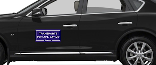 Placa de identificação de aplicativo é substituída por adesivo no para-brisa