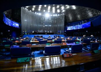 Plenário do Senado Federal: texto da PEC já passou na Câmara dos Deputados, em duas votações Foto: Marcos Oliveira/Agência Senado