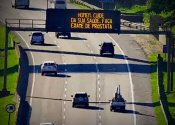 Mensagens sobre a campanha de prevenção ao câncer de próstata serão exibidas nas rodovias paulistas. Foto: Divulgação