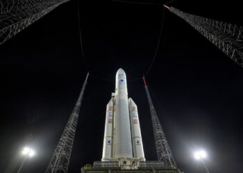 A previsão de lançamento do Telescópio Espacial James Webb é para a manhã deste sábado (25). Foto: Nasa/Divulgação
