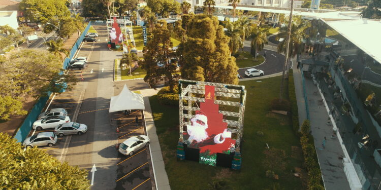 A decoração especial de Natal da Sanasa está aberta à visitação do público. Fotos: Divulgação