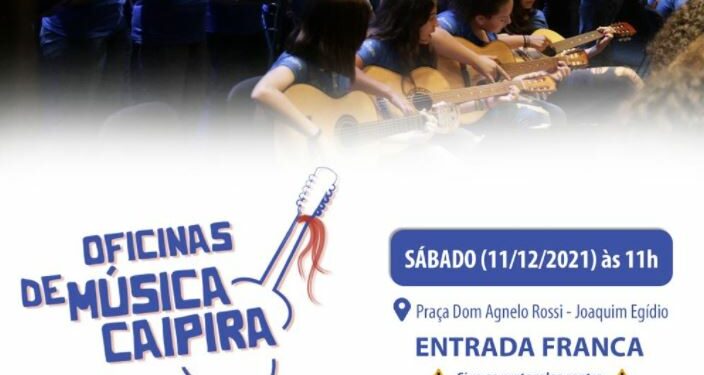 Alunos de projeto de música caipira se apresentam em Joaquim Egídio