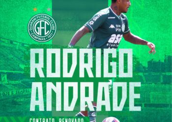 Guarani anuncia permanência do volante Rodrigo Andrade - Foto: Thomaz Marostegan/Guarani FC