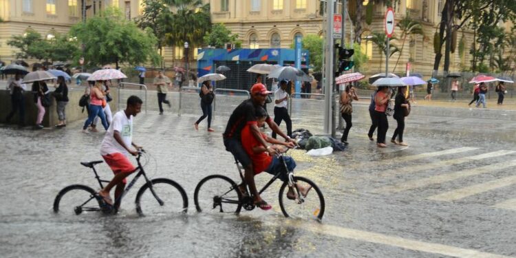 Chuva forte atinge a capital e deixa a cidade sob alerta para alagamentos - Foto: Rovena Rosa/Agência Brasil