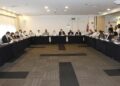 Reunião dos prefeitos e seus representantes nesta segunda-feira: RMC é composta por 20 municípios, com um PIB de quase R$ 200 bilhões Foto: Divulgação