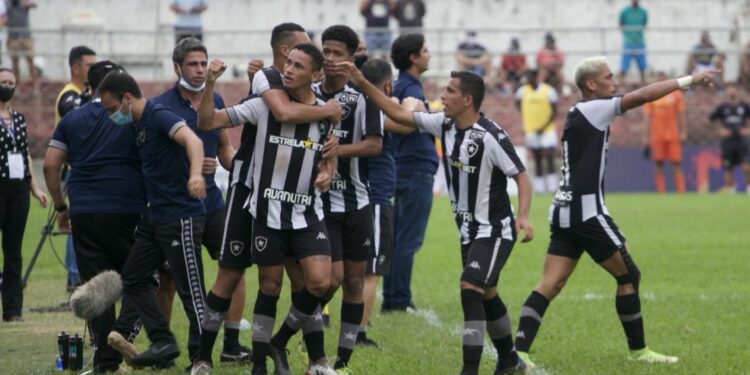 Jogadores do Botafogo suaram para garantir a vaga diante do Resende. Foto: Fábio de Paula/Botafogo