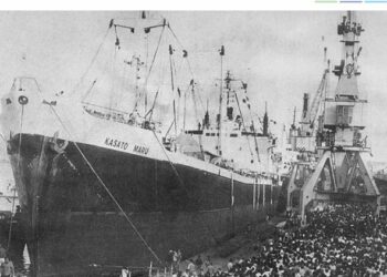 Kasato Maru:  entre os vapores menos frequentes, porém importantes para a história de algumas colônias de imigrantes - Foto: Reprodução