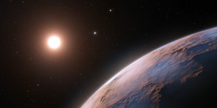 Proxima Centauri está situada a pouco mais de 4 anos-luz de distância. Reprodução/DigitizeSky Survey 2