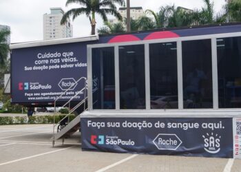 Carreta do ‘Hemocentro itinerante SAS Brasil’ estará no Largo do Rosário, em Campinas: campanha de doação de sangue - Foto: Divulgação