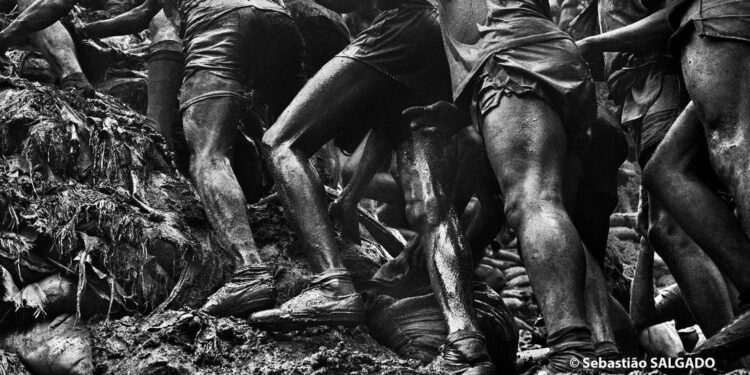 Imagem do fotógrafo Sebastião Salgado em exposição no Sesc Pompeia: trabalho de anos na Amazônia brasileira - Foto: Divulgação