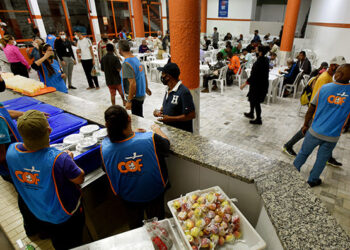 O Centro de Orientação Familiar – COF, na região central de Campinas, um dos pontos para alimentação. Foto: Carlos Bassan/PMC
