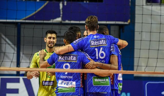 Vôlei Renata joga contra o Sesi-SP nesta quarta-feira