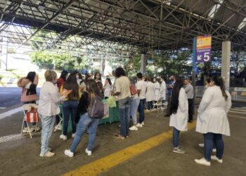 Equipes durante atendimento no Terminal Central: serviços à população - Foto: Divulgação