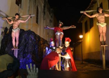 Depois de dois anos sem eventos presenciais cidades estão voltando a celebrar a Semana Santa - Foto: Marcello Casal Jr/Agência Brasil