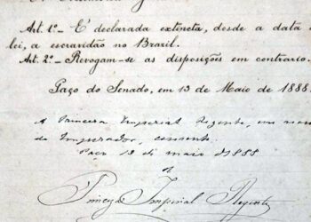 Em 13 de maio de 1888, a Princesa Isabel assinou a lei Áurea. Foto: Biblioteca Nacional/Divulgação