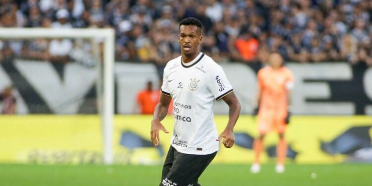 Jô em ação pelo Corinthians, que teve um gol anulado no primeiro tempo. Foto: Agência Corinthians