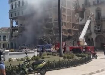 Explosão ocorreu na sexta-feira (6) num hotel de luxo no centro histórico da capital cubana: mortos e feridos - Foto: Reprodução